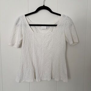 Anthropologie Ett:Twa Wesley Textured Square Neck Top XSP